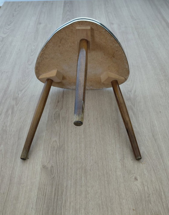 Image 1 of Fifties side table with wood motif