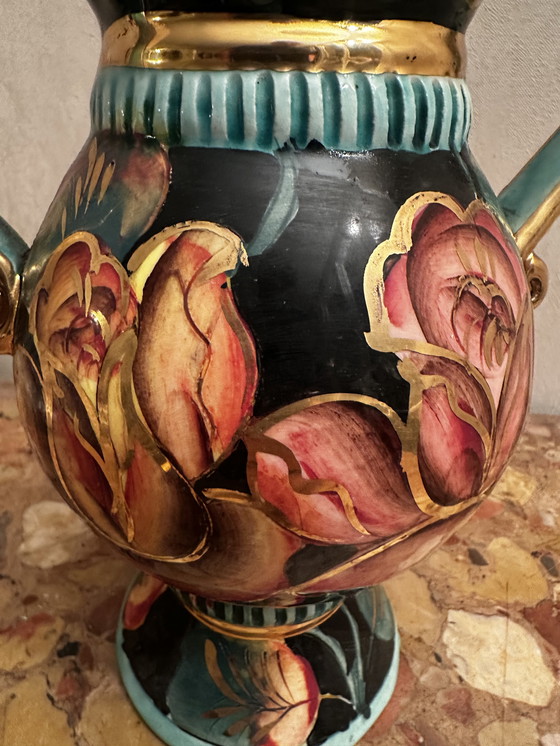 Image 1 of Vintage ceramic amphora vase signed Vallauris - H 24 cm