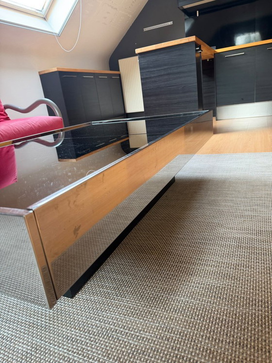 Vintage Coffee table Rizzo, Cidue, 1974, Glass, Metal, Black, Modern (photo 2 of 8)