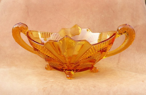 Coupe art déco, original art nouveau, coupe en verre, coupe à fruits