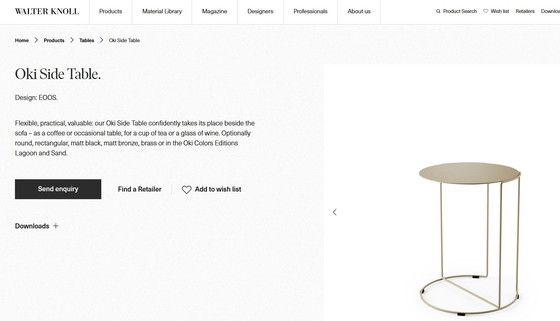 Image 1 of 1x Mesa auxiliar Oki de Walter Knoll