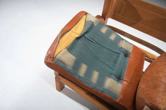 Image 1 of Vintage S15 fauteuils van leer, ontworpen door Pierre Chapo - Atelier Chapo, Frankrijk, 1967.