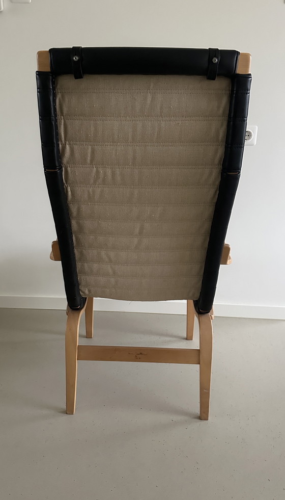 Image 1 of Poltrona lounge in pelle nera Pernilla di Bruno Mathsson per DUX