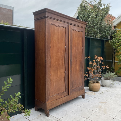 Antique Mahogany Biedermeier Cupboard