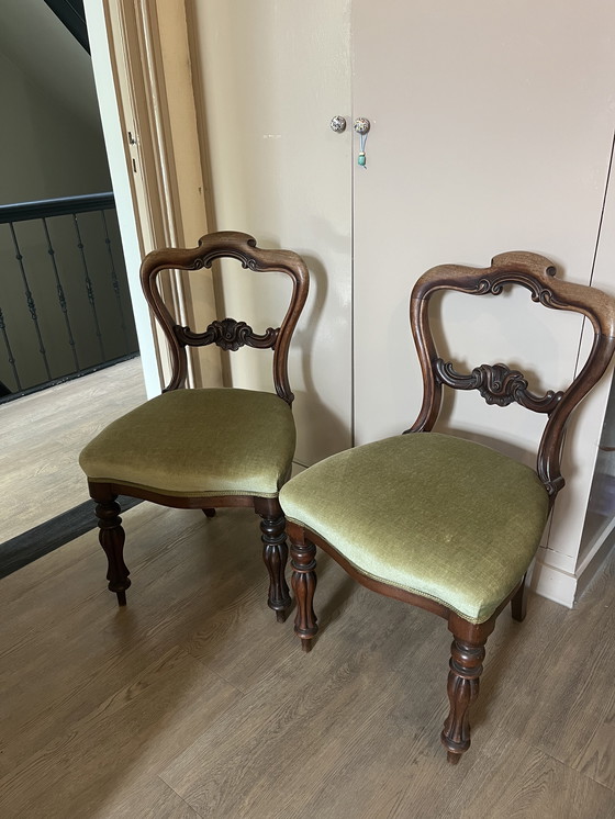 Image 1 of Brocante stoelen ( mahonie hout)