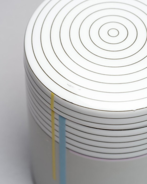 Image 1 of Rosenthal Yang (Sharon Yodjaja) ZigZag Lid-Box Porcelain Geometric & Postmodern