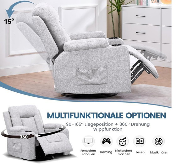 Image 1 of Sillón Relax de Lujo con Respaldo Ajustable Gris ¡Nuevo!