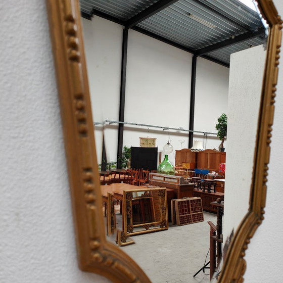 Image 1 of Console table wall console side table marble top and mirror