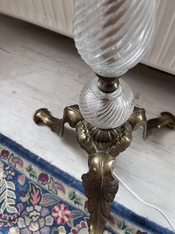 Magnifica lampada da terra vintage in stile Hollywood Regency / design in vetro italiano – Lampade da terra (photo 12 of 15)