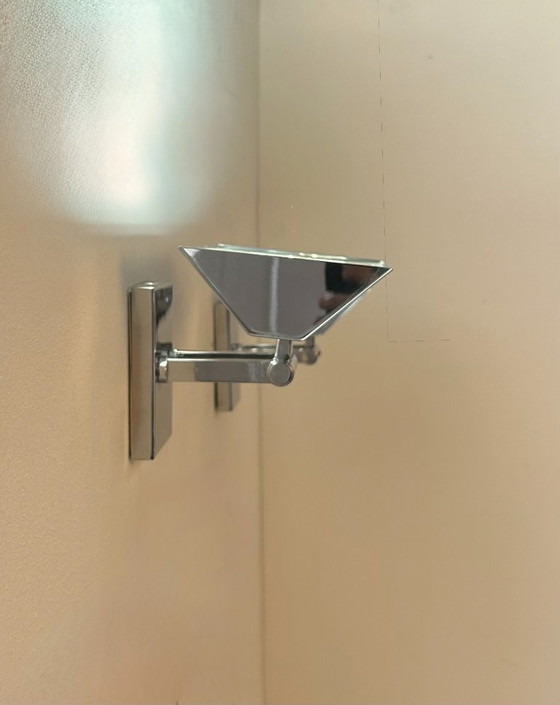 Image 1 of Coppia di applique vintage regolabili, metallo cromato, Francia 1970