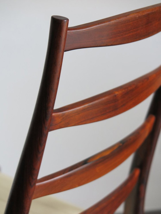 Sedie da pranzo in legno scuro di Arne Vodder, Danimarca, anni '60, set di 2, Mid Century Modern (foto 14 di 16)