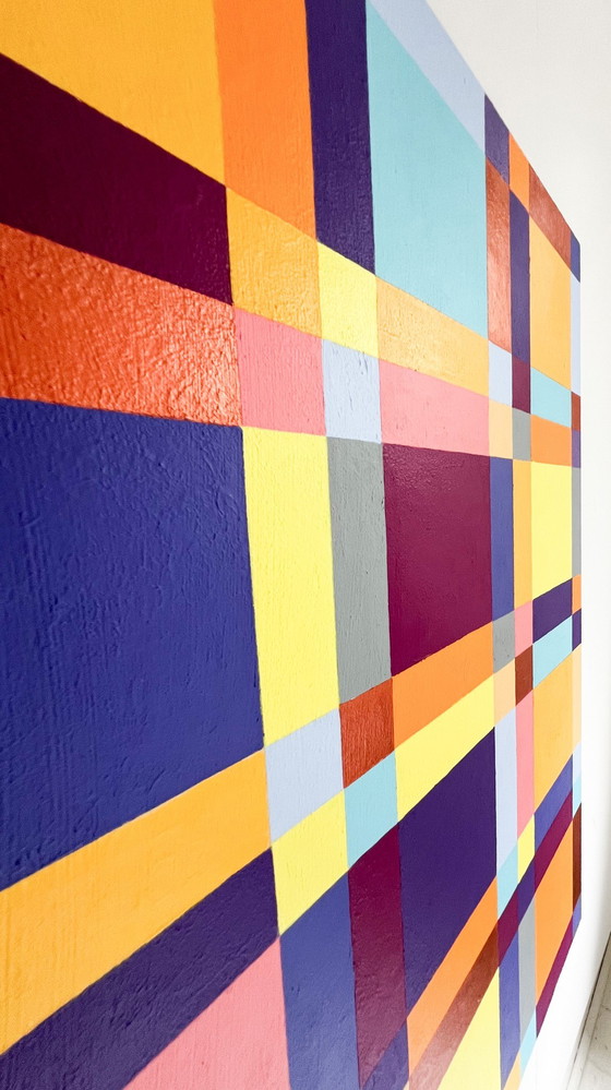 Image 1 of  Lena László, acrylique sur toile, 'Exactly 144 different squares