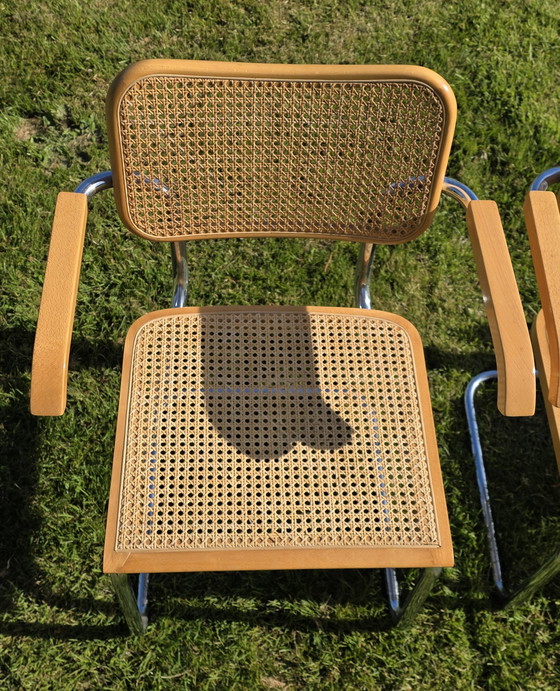 Image 1 of Six Cesca 64 chairs. Made in Italy. Webbing