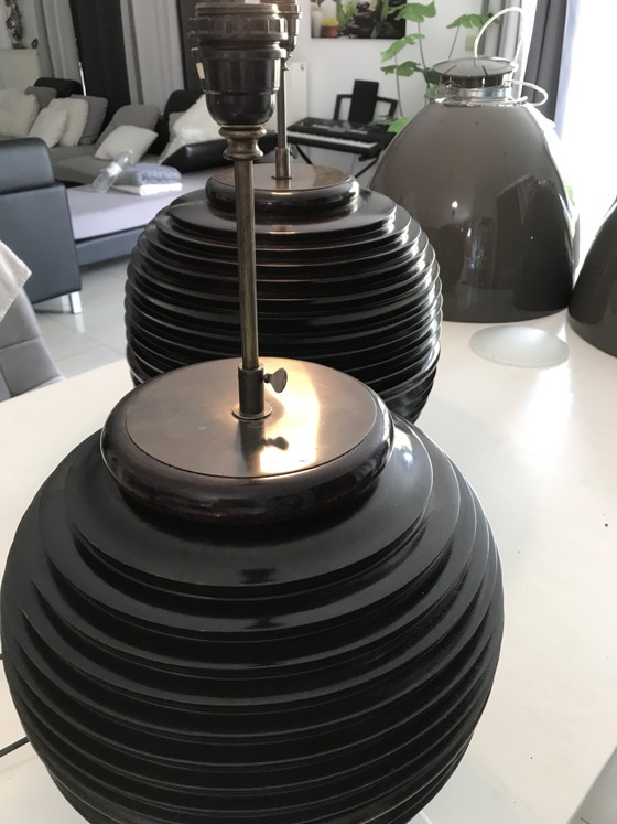 Par de grandes LUZ Intérieurs / Minibas Lámparas de mesa XXL (Diferentes Tamaños) – Brass, Ceramic (photo 3 of 9)