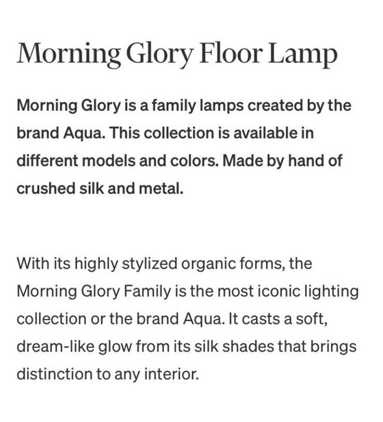 Image 1 of Lámpara de pie Morning Glory