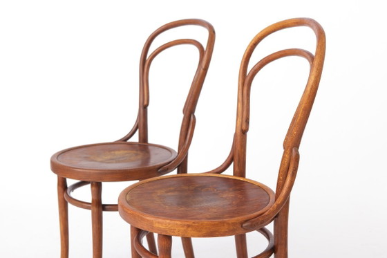 Par de sillas antiguas de madera curvada | Sillas de comedor austriacas de madera de haya | Estilo Thonet | (photo 7 of 11)