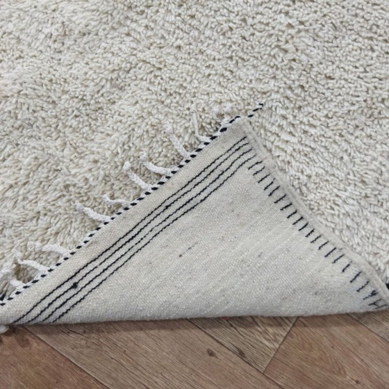 Image 1 of Minimal Beni Ourain Wool Rug – Minimalist Handmade Berber Carpet (295 × 200 cm)