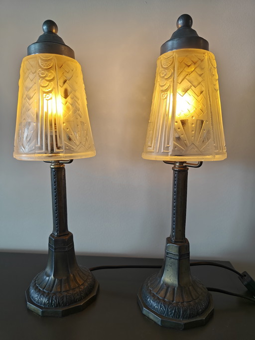 2 Art Deco table lamps