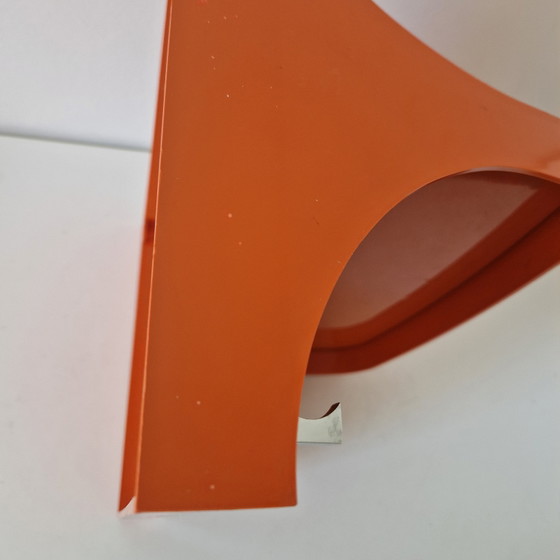 Image 1 of Oranje wandplank met kapstok spaceage jaren 70 