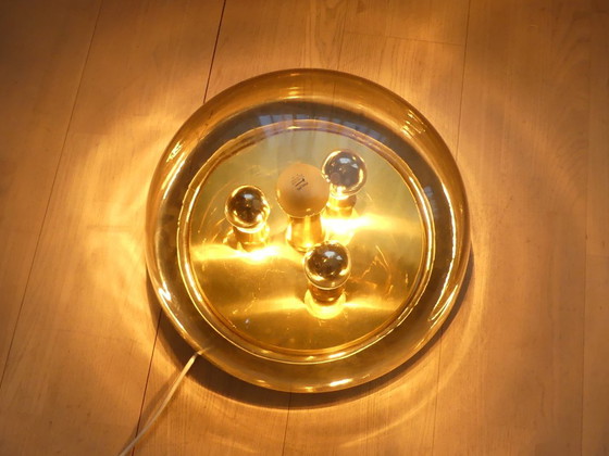 Kaiser Ceiling Light Plafonier Sconce Smoked Glass Brass – Kaiser Leuchten (photo 10 of 18)