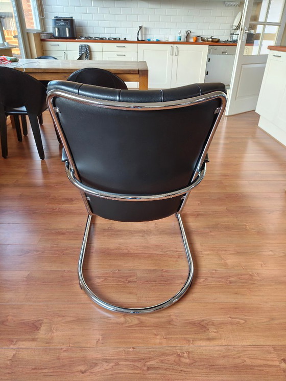 Dutch Originals Gispen 412SGE, Sillones, Cuero, Cromo, Negro, Bauhaus (foto 4 de 6)