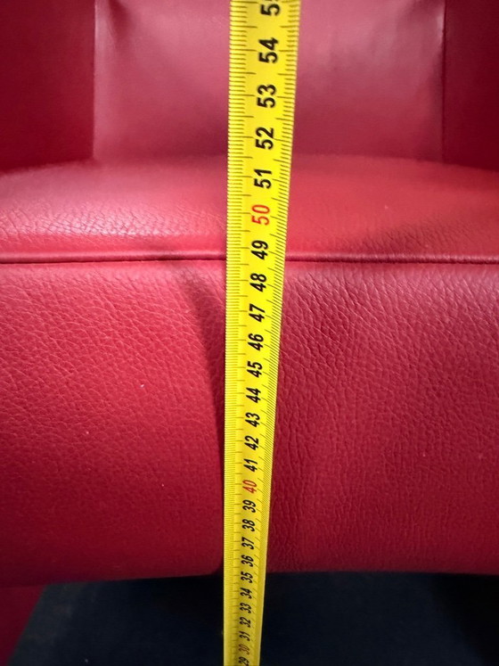 Image 1 of 4 x leren eetkamerstoelen van Bert Plantagie