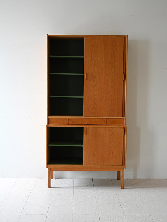 Image 1 of Scandinavische teak kast van Bodafors met schuifdeuren