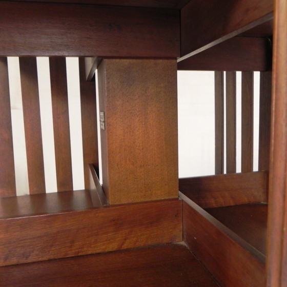 Image 1 of Mahogany book carousel G. Borgeaud Paris, 1930s