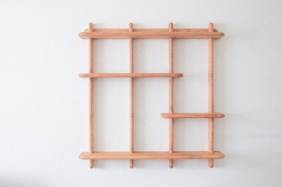 Image 1 of Van Landeghem - Elegante estante de pared de roble macizo