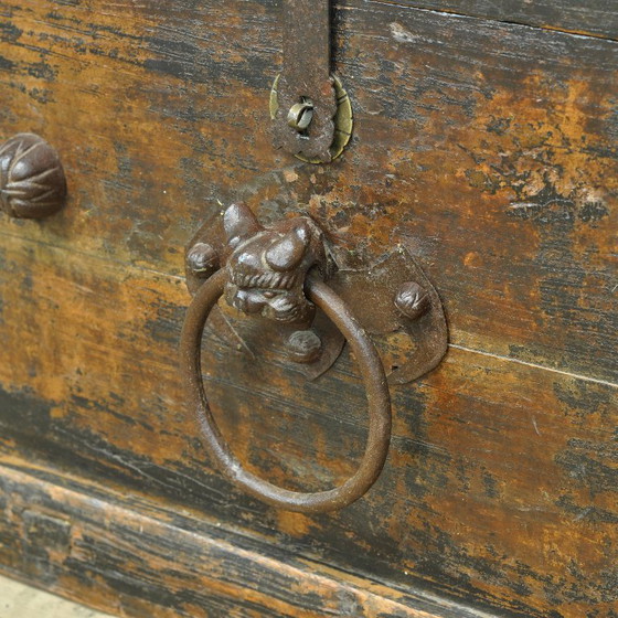 Antico baule in legno giapponese, circa 1890 – Armadi contenitori, Iron, Wood (photo 9 of 17)