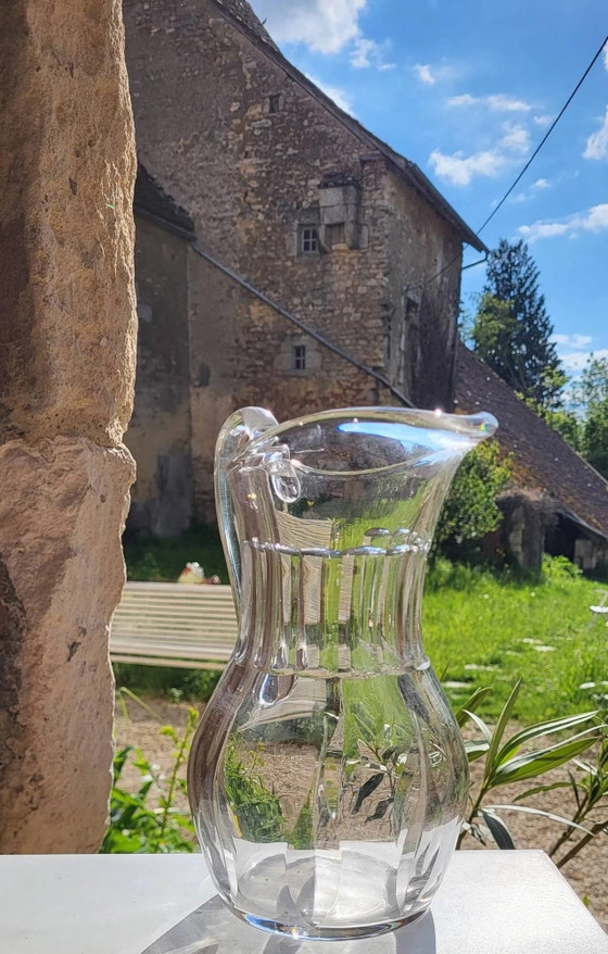 Brocca in cristallo Saint Louis, modello Cerdagne. – Bicchieri e caraffe, Crystal, Glass, Art Deco (photo 4 of 9)