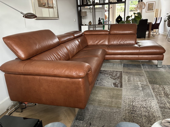 Image 1 of Ecksofa aus Leder in Cognac