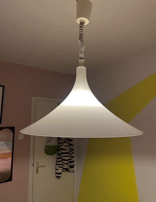 Harco Loor Design - Trumpet Shaped Hanging Pedant - White hanging lamp trumpet vintage flower 