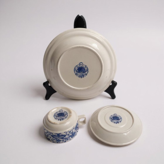 Image 1 of Boch Zwiebelmuster Set da caffè e torta – 7 pezzi – Motivo cipolla blu