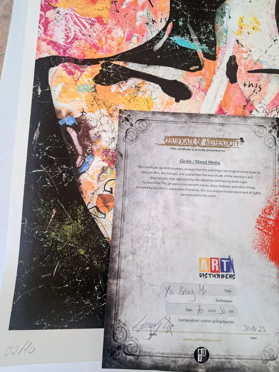 Image 1 of GONGAS - You belong to me - Lithographie d'artiste encadrée