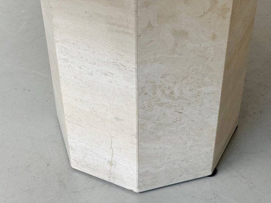 Image 1 of Mesa redonda de travertino, Italia, años 70