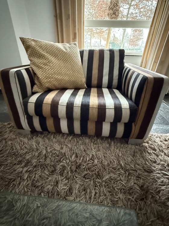 Image 1 of Design: Divano in pelle Molinari classico e divanetto in tessuto Molinari classico eat