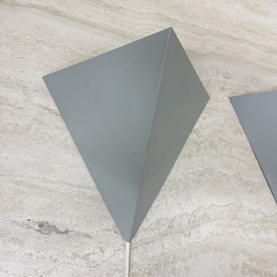 Image 1 of A Set of J. Hoogervorst for Anvia Almelo Vintage Dutch Metal Wall Lamp 1960s