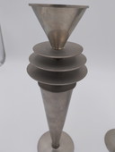 1 x set of 2 candlesticks by Paul Wood post modern memphis style 1980's