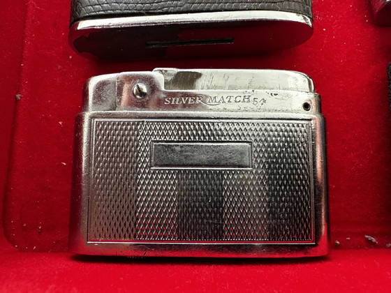 Image 1 of Lot of 10 Vintage Silver Match Lighters - Brother Lite - Ronson-Hadson