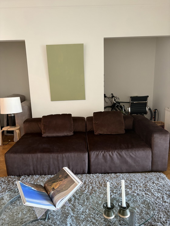 Divano angolare modulare marrone scuro - Nuovo di zecca – Divani modulari, Velvet, Textile (photo 4 of 10)