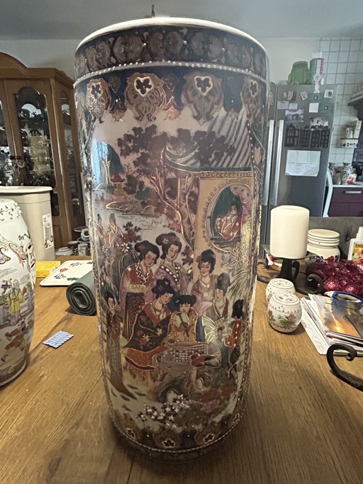 Japanischer Satsuma-Schirmständer 46x21 Zentimeter