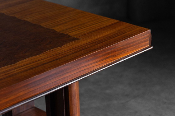 Image 1 of Art-Deco-Esstisch aus Parkett – 1930er Jahre