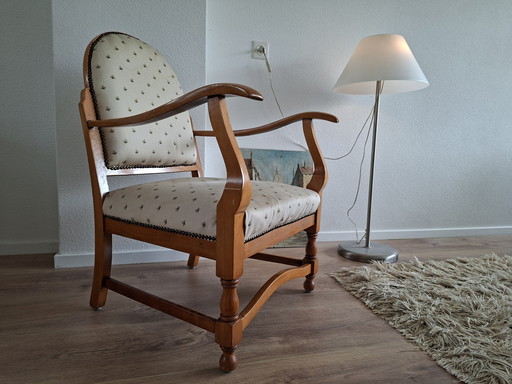 Fauteuil vintage classique – années 1950/60 – style Louis XV