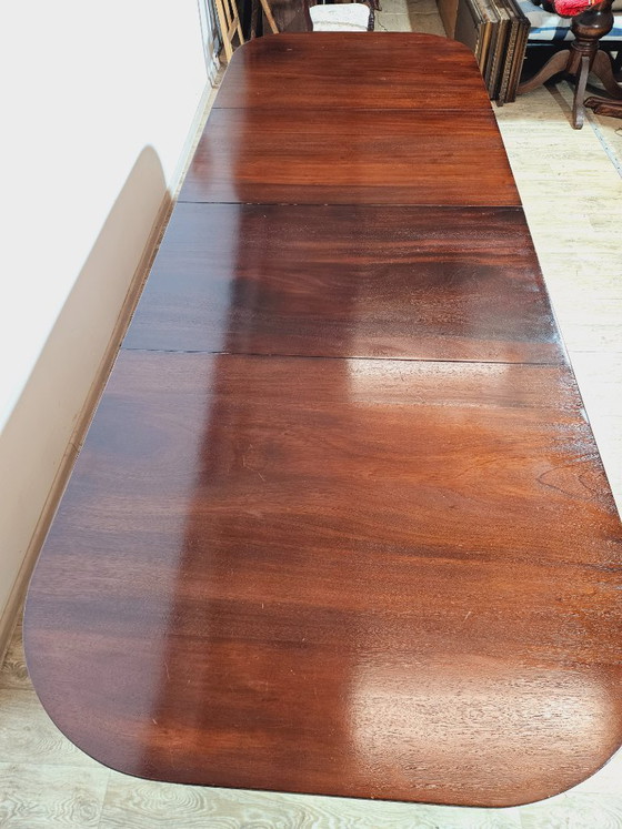 Image 1 of Elegant Georgian Dining Table, 2nd half of the 19th Century - Classic/Walnut