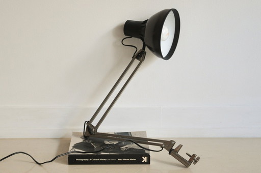 brown architect's lamp