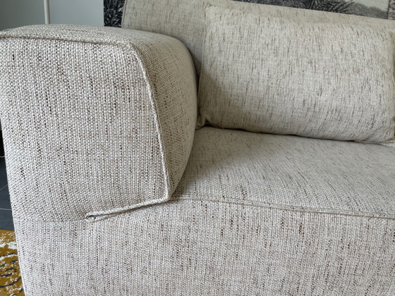 Image 1 of Bloq bank met chaise longue en hocker  (stof: Stanton 40 biscuit)