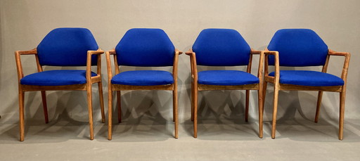 Suite van 4 Scandinavisch Design Fauteuils 1950.