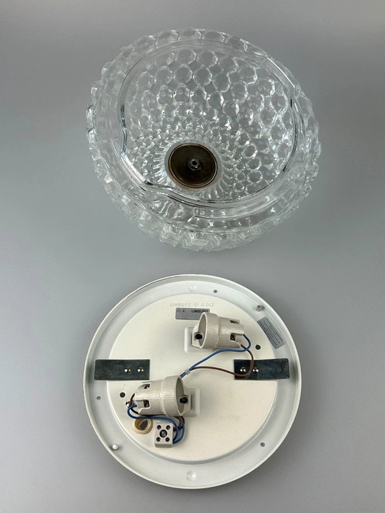 Image 1 of 60er 70er Jahre Deckenlampe Plafoniere Glashütte Limburg Germany Space Age