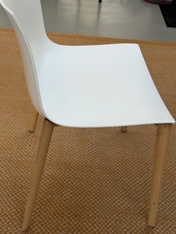 Image 1 of 6x Arper Catifa 53 chair white with oak legs